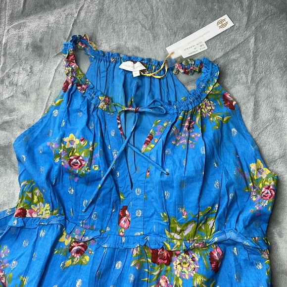 NWT Anthro House Of Harlow 1960 Helena Floral Halter Maxi Dress Blue Size XS - Picture 7 of 14